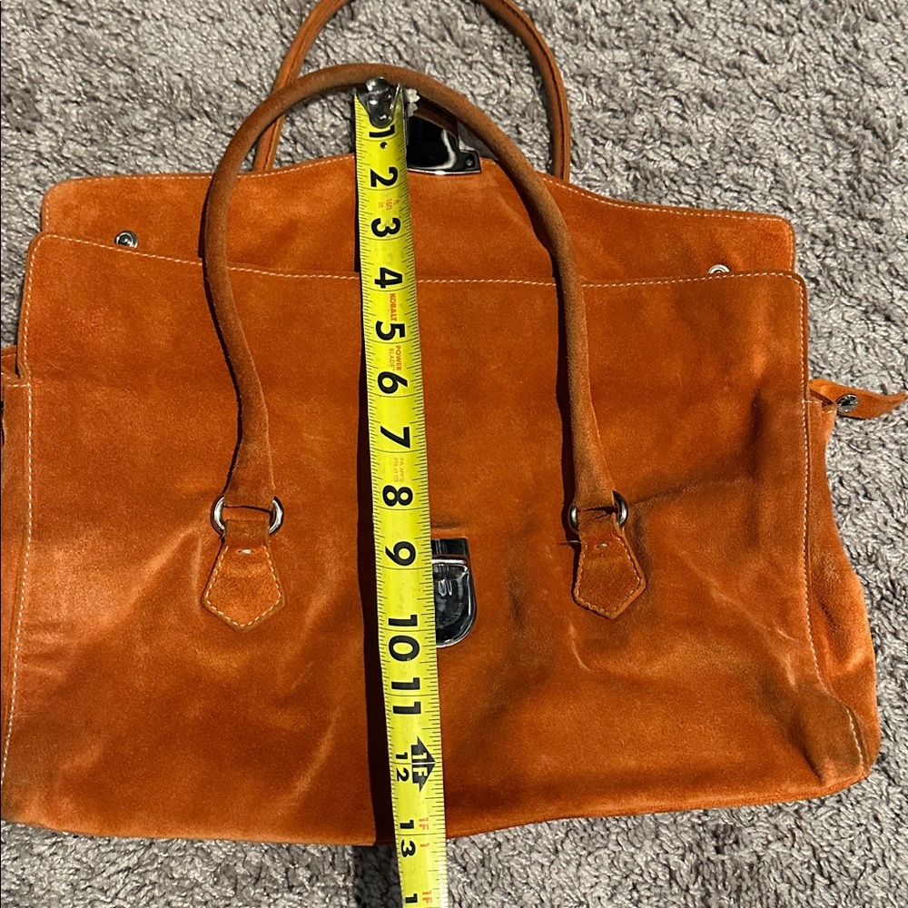 Prada Vibrant Orange Suede Shoulder Bag Vintage - Picture 12 of 12